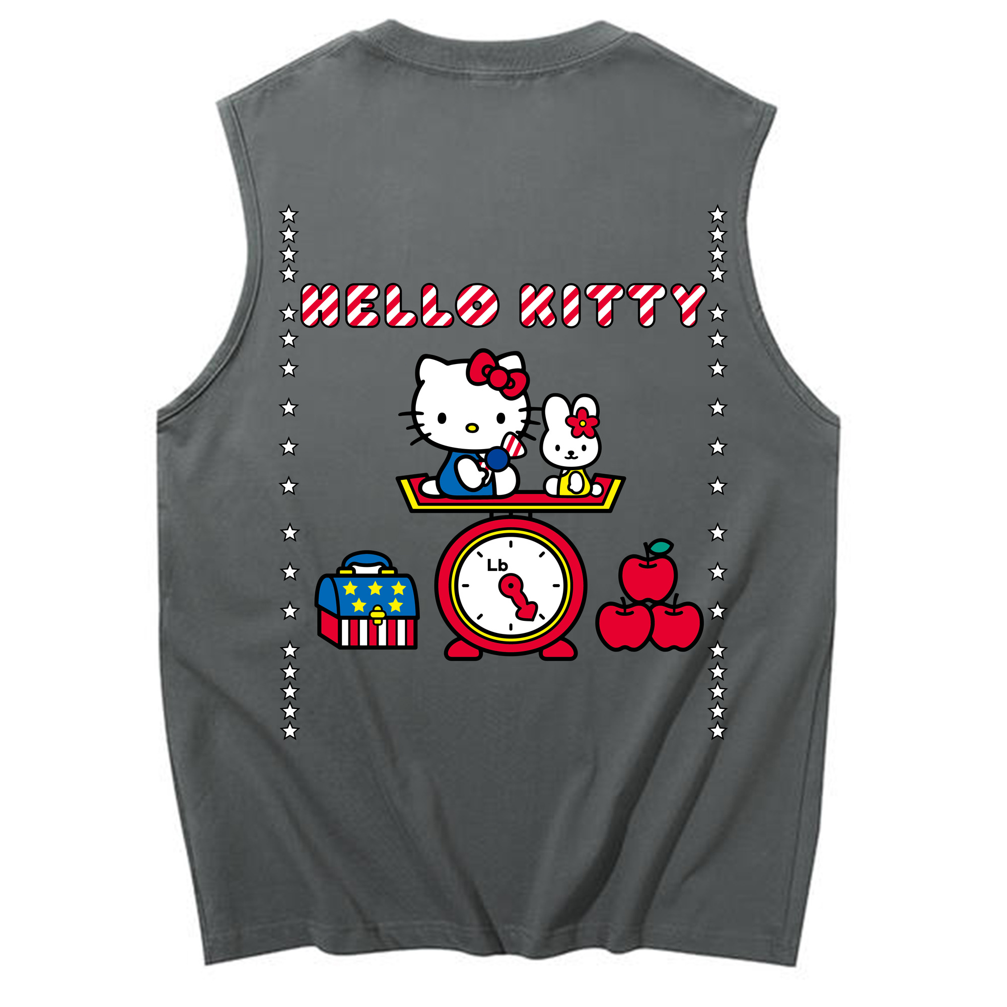 （画像用） Hello Kitty ハローキティ コットン100％タンクトップ（背面プリント）